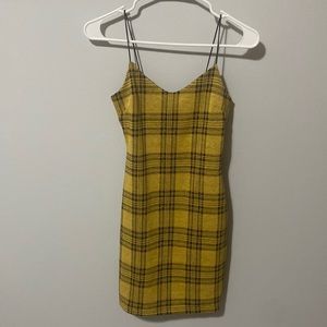 Rue 21 size XS yellow plaid dress.